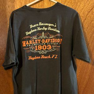 Mens Harley Davidson Tshirt Size XL, Bruce Rossmeyers HD Daytona Beach, FL
